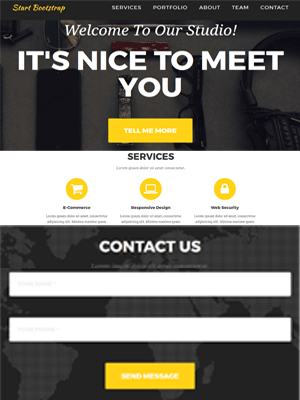 Template - Landing page for the agency